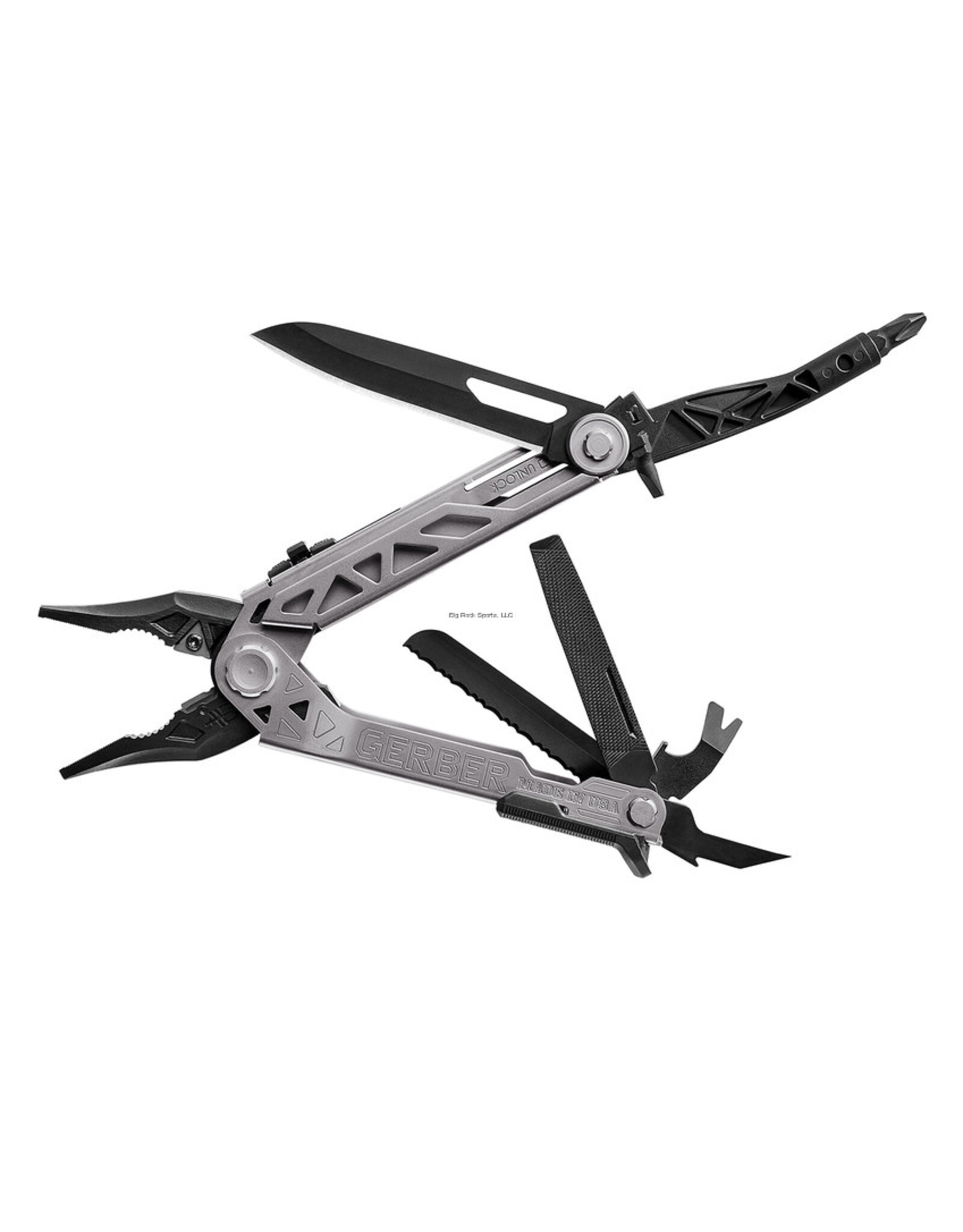 GERBER TOOLS Gerber 30-001194 Center-Drive Multi Tool, One hand opening, Center axis driver, Full size blade, 14 tools, 12 piece bit set, box