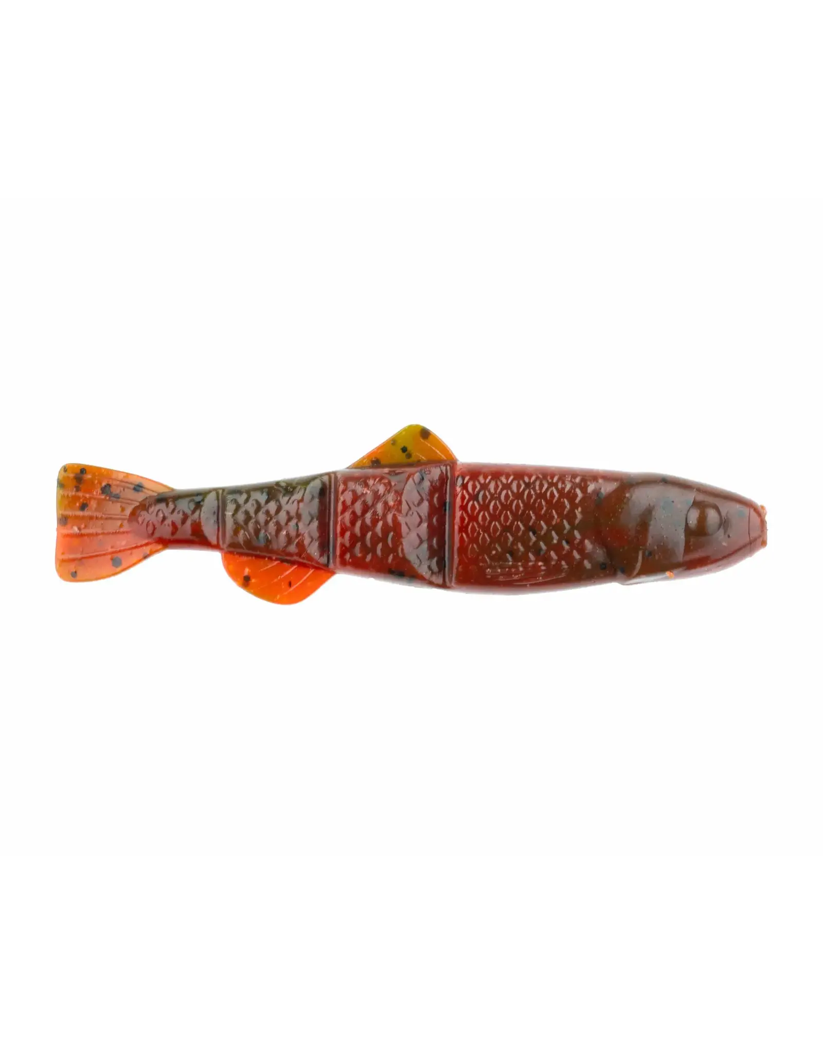 Netbait Netbait Swimming Minnow w/ Baitfuel Green Pumpkin Texas Red 5pk X84621