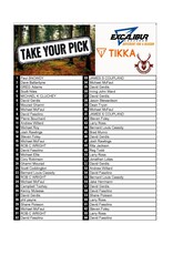 DRAW #1350 - Take Your Pick - Tikka, Excalibur OR Gift Card