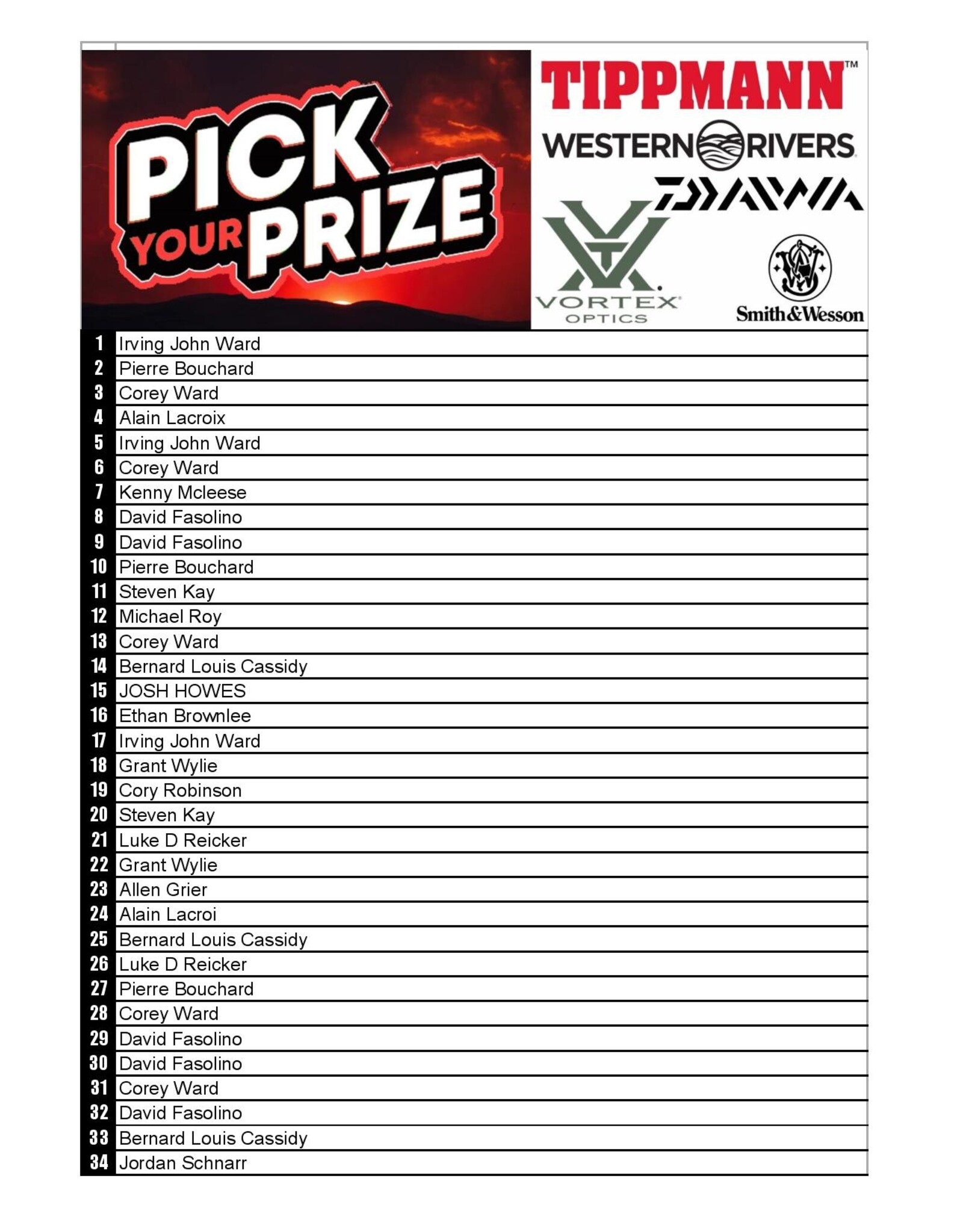 DRAW #1344 - Pick Your Prize - Tippmann, Vortex, Daiwa OR Western Rivers