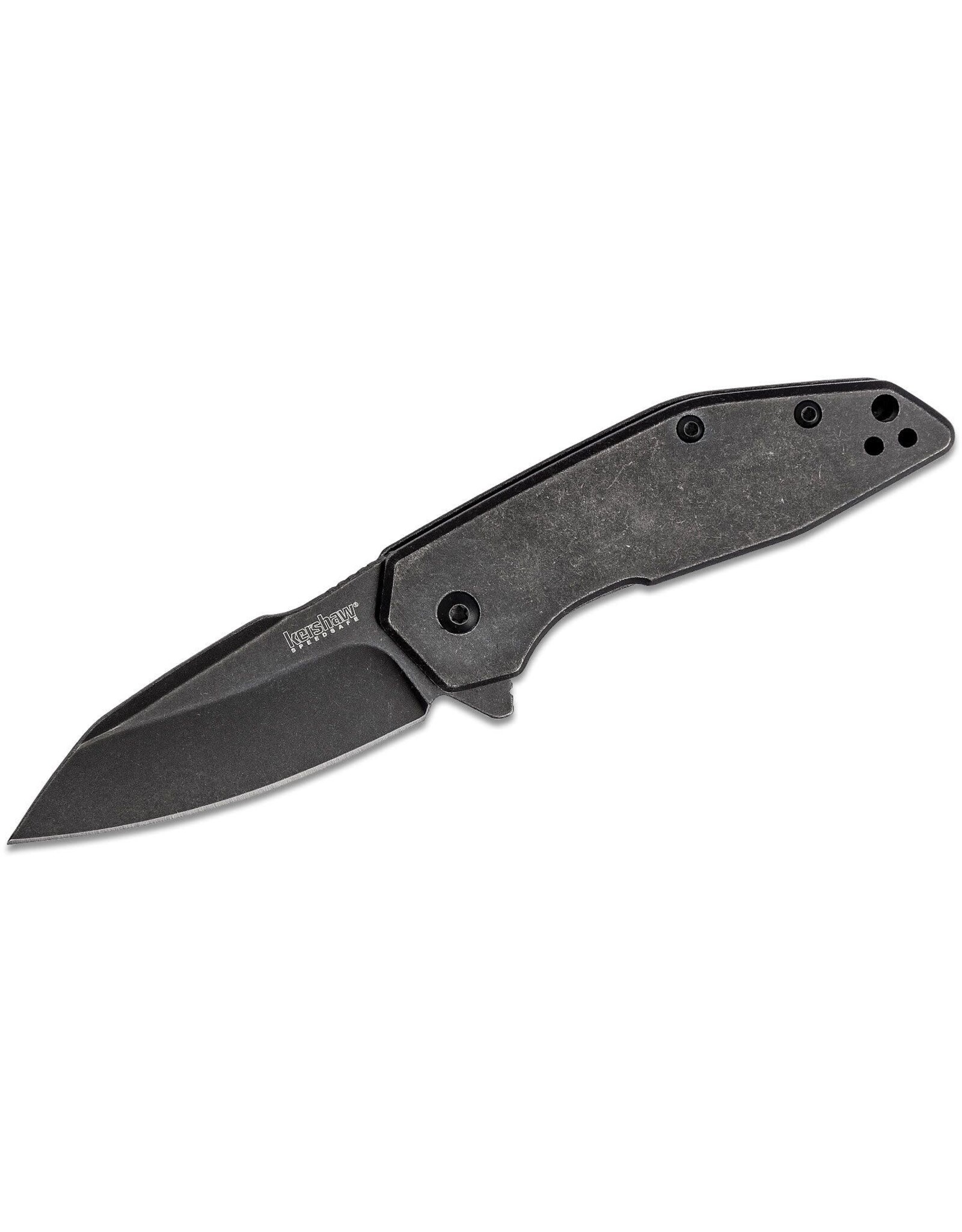 kershaw Kershaw 2065 Gravel Assisted Flipper Knife 2.5" BlackWashed Reverse Tanto Blade and Stainless Steel Handles, Frame Lock