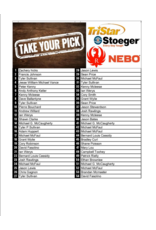 DRAW #1346 - Take Your Pick - Ruger, TriStar OR Stoeger +Nebo