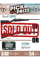 Draw #1357 - Pick Your Prize! Benelli Lupo, Henry Lever or $1700 Gift Card