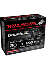 Winchester Winchester STH2034 Double X Shotshell 20 GA, 3 in, No. 4, 1-5/16oz, Mag Dr, 1200 fps, 10 Rnd per Box