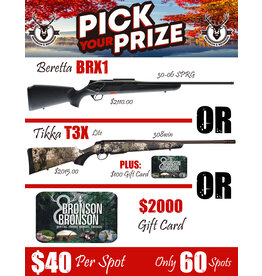 DRAW #1372 - Pick Your Prize - Beretta BRX1, Tikka T3X Lite OR Gift Card