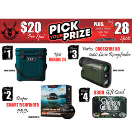 DRAW #1375 - Pick Your Prize - Yeti, Deeper, Vortex OR Gift Card