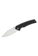 Civivi CIVIVI Knives Tranquil Liner Lock Flipper Knife 3.7" 14C28N Satin Clip Point Blade, Black G10 Handles - C23027-1