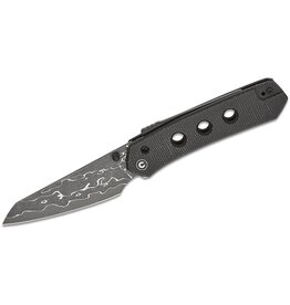 Civivi CIVIVI Knives Snecx Vision FG Superlock Folding Knife 3.54" Damascus Reverse Tanto Blade, Black Canvas Micarta Handles - C22036-DS2
