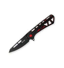 Buck Knives Buck 811 Trace Ops Folding Knife, Black Tanto Blade, Aluminum Black/Red, 0811BKS
