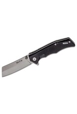 Buck Knives Buck 252 Trunk Flipper Knife 2.875" Cleaver Plain Blade, Black G10 Handles (0252BKS) - 13090