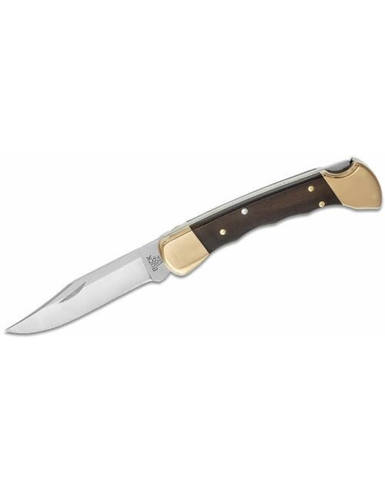 Buck Knives Buck 110 Hunter Folding Knife, 420HC Steel, Grooved Ebony, Leather Sheath, 0110BRSFG
