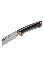 Buck Knives Buck 263 HiLine Ball Bearing Flipper Knife 3.25" D2 Stonewashed Cleaver-Style Blade, Anodized Aluminum Handles with Black G10 Onlay - 0263GYS