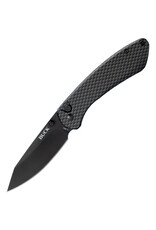 Buck Knives Buck 744 Sovereign Button Lock Folding Knife, Black Blade, Steel w/Carbon Fiber Graphic, 0744CFS
