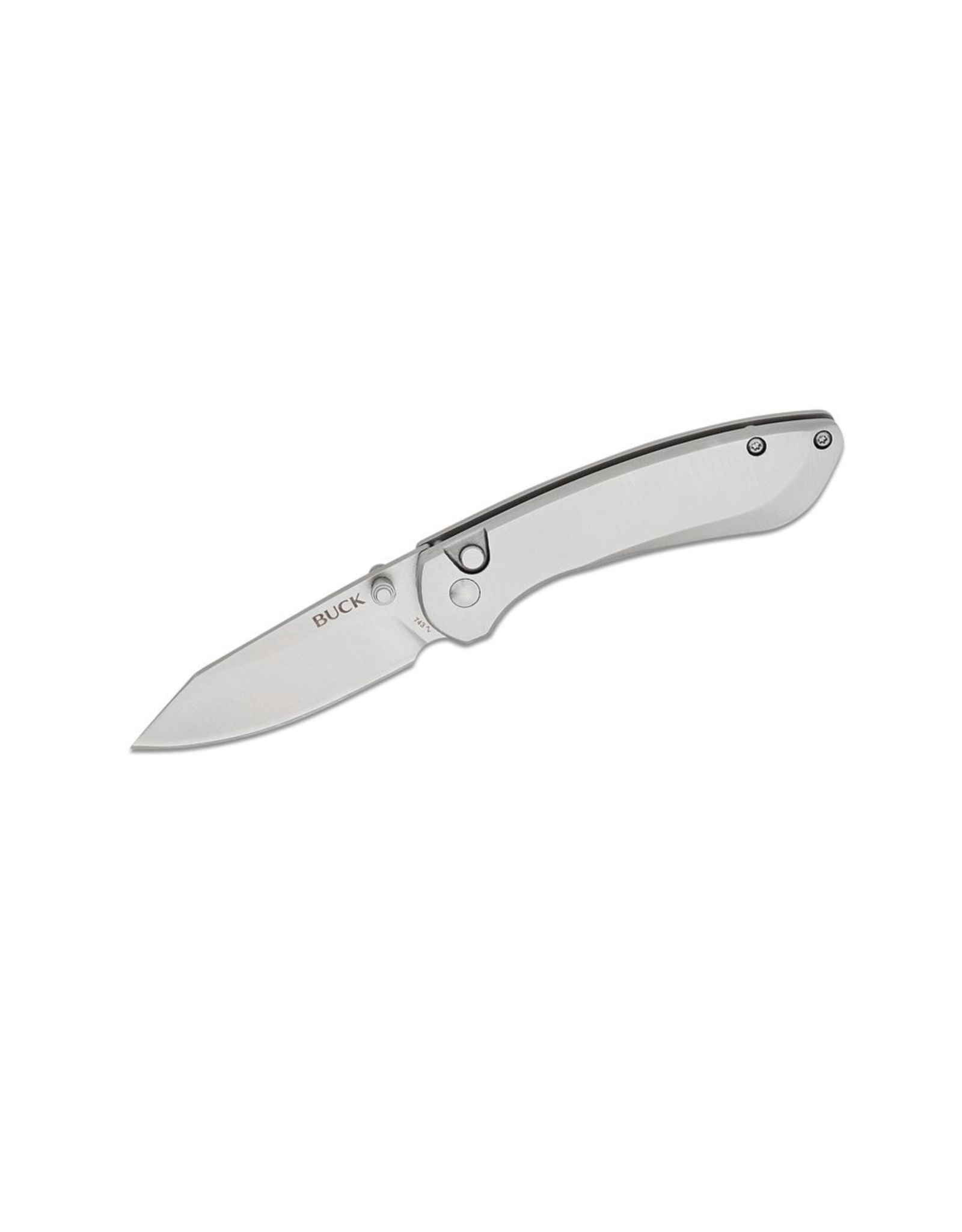 Buck Knives Buck 743 Small Sovereign Button Lock Folding Knife, Stainless Steel, 0743SSS