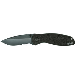 kershaw Kershaw 1670BLKST Blur Folding Knife, 3.4" Partially Serrated Blade, Black Handle