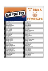 DRAW #1363 - Take Your Pick - Tikka, Franchi OR Gift Card