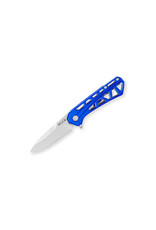 Buck Knives Buck 814 Small Trace Flipper Folding Knife, Drop Point Blade, Aluminum Blue, 0814BLS