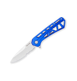 Buck Knives Buck 812 Trace Flipper Folding Knife, Partially Serrated Blade, Aluminum Blue, 0812BLX