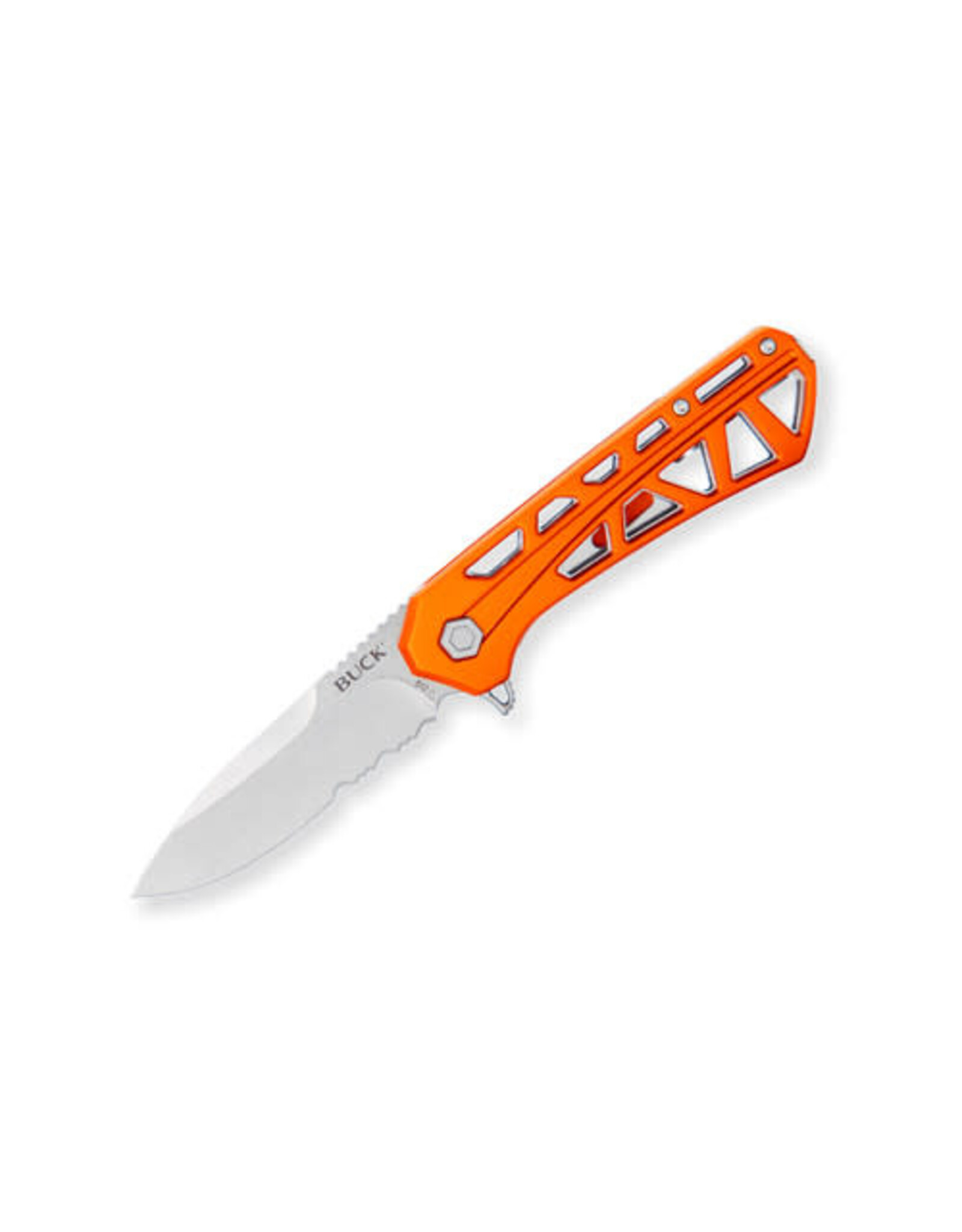 Buck Knives Buck 812 Trace Flipper Folding Knife, Partially Serrated Blade, Aluminum Orange, 0812ORX