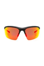Vigor Osprey Polarized Wraparound Sunglasses Matte Black Crimson Red
