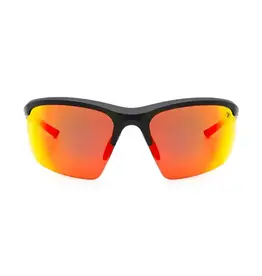 Vigor Vigor Osprey Polarized Wraparound Sunglasses Matte Black Crimson Red