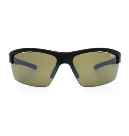 Vigor Osprey Polarized Wraparound Sunglasses Matte Black/Grey Amber