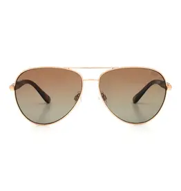 Vigor Abbey Polarized Aviator Sunglasses Gold/Brown Gradient