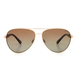 Vigor Vigor Abbey Polarized Aviator Sunglasses Gold/Brown Gradient