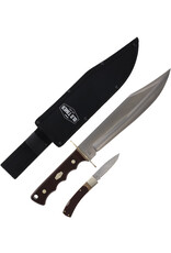 Old Timer Old Timer 10" Bowie Knife & 2.8" Drop Point Folding Knife Combo 1200625