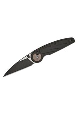 Civivi CIVIVI Knives Starflare Button Lock Folding Knife 3.3" Nitro-V Two-Tone Wharncliffe Blade, Milled Black Aluminum Handles - C23052-1