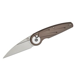 Civivi CIVIVI Knives Starflare Button Lock Folding Knife 3.3" Nitro-V Satin Wharncliffe Blade, Milled Gray Aluminum Handles - C23052-2