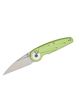 Civivi CIVIVI Knives Starflare Button Lock Folding Knife 3.3" Nitro-V Satin Wharncliffe Blade, Milled Lime Green Aluminum Handles - C23052-3