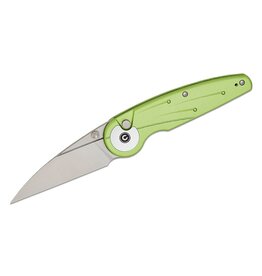 Civivi CIVIVI Knives Starflare Button Lock Folding Knife 3.3" Nitro-V Satin Wharncliffe Blade, Milled Lime Green Aluminum Handles - C23052-3