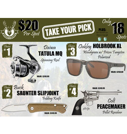 DRAW #1400 - Take Your Pick - Daiwa, Buck, Oakley OR Colt