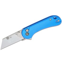Civivi CIVIVI Knives Elementum Utility Button Lock Flipper Knife 2.26" 6Cr Replaceable Utility Blade, Blue Aluminum Handles, Reversible Clip - C23039B-2