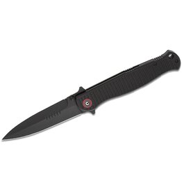 Civivi CIVIVI Knives Robert Saniscalchi RS71 Dagger Liner Lock Flipper Knife 4" Nitro-V Black Stonewashed Spear Point Blade, Black G10 Handles - C23025-2