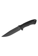 Spartan Blades Spartan Blades Professional Grade Harsey Fighter Fixed Blade Knife 6.125" 1095 Black Powder Coated Blade, Black Injection Molded Handles, Black Injection Molded Sheath - SBSL006BK