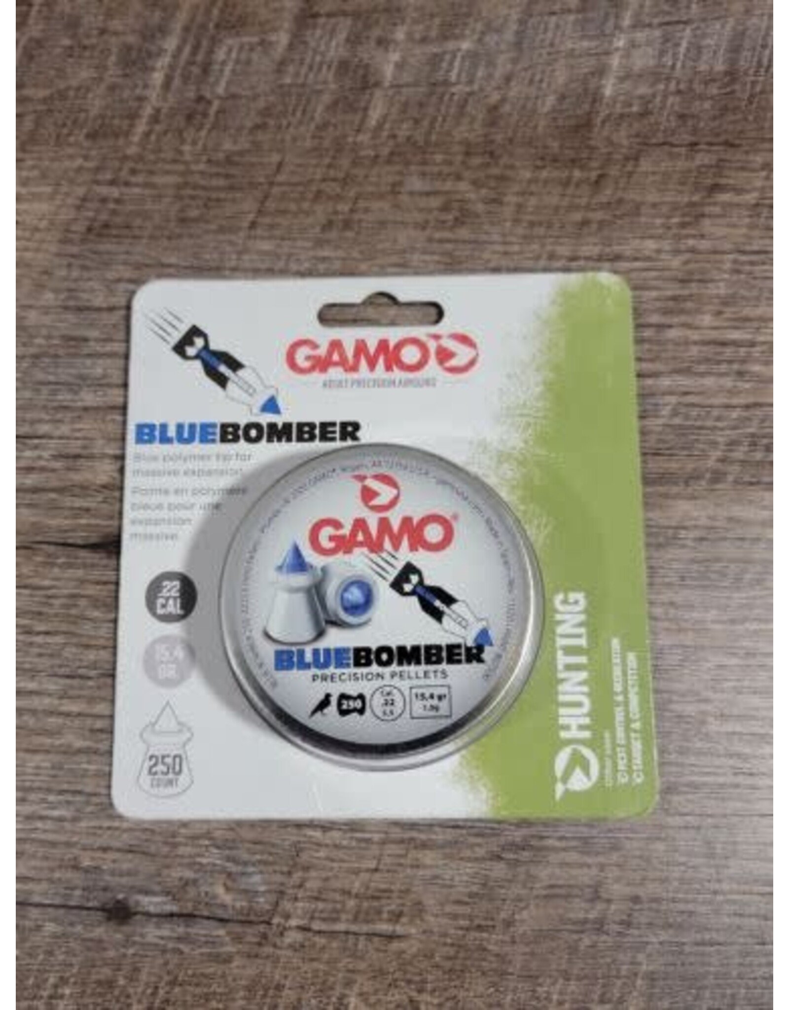 Gamo Gamo Bluebomber Hunting Pellets .22 Caliber 250 Count blue bomber