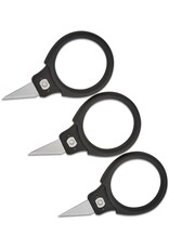 Civivi CIVIVI Knives Quick Snip Fixed Ring Neck Knife 3-Pack Set 0.68" 6Cr12 Replaceable Razor Blade, Black ABS Plastic Handle and Sheath - C22022A-2