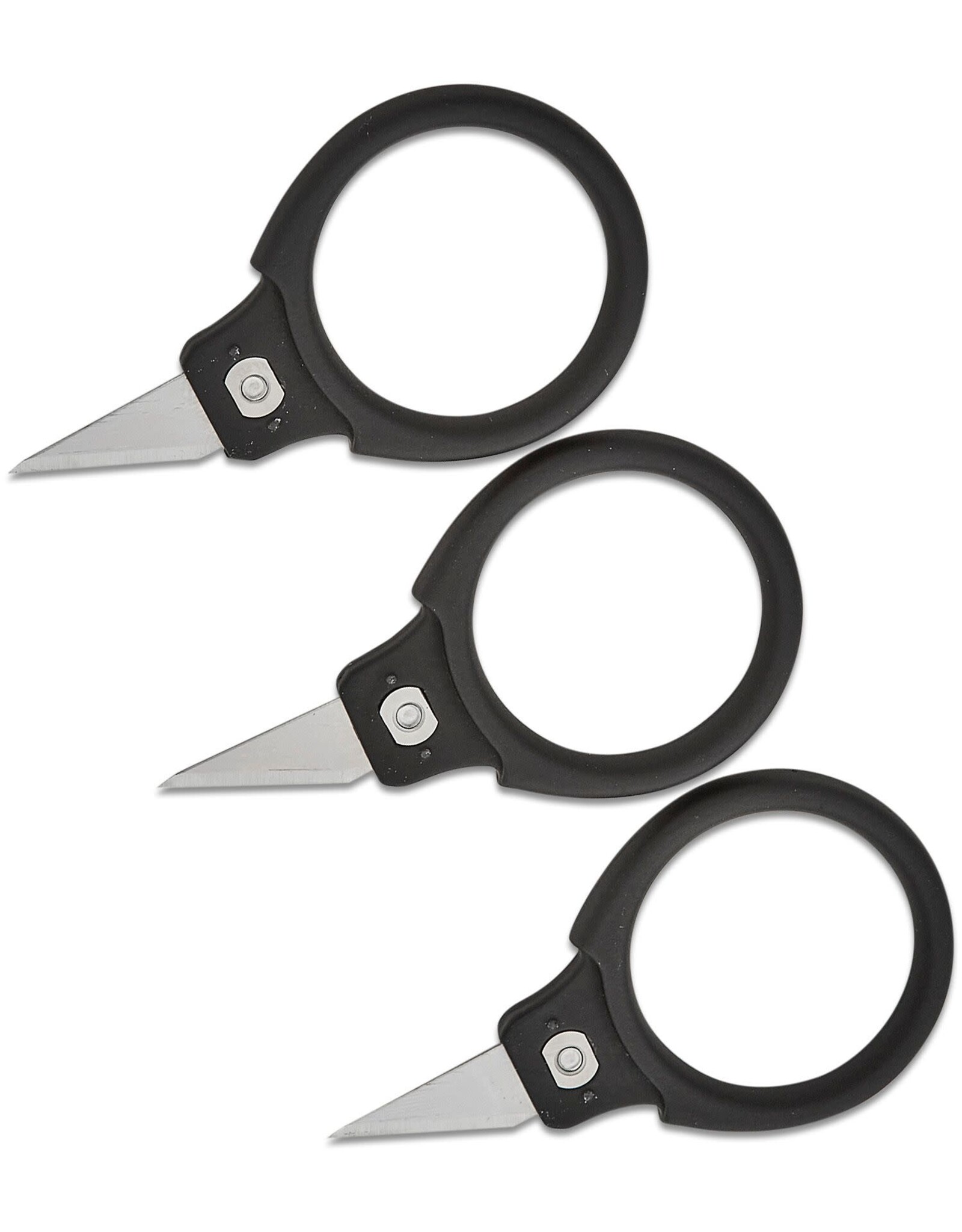 Civivi CIVIVI Knives Quick Snip Fixed Ring Neck Knife 3-Pack Set 0.68" 6Cr12 Replaceable Razor Blade, Black ABS Plastic Handle and Sheath - C22022A-2