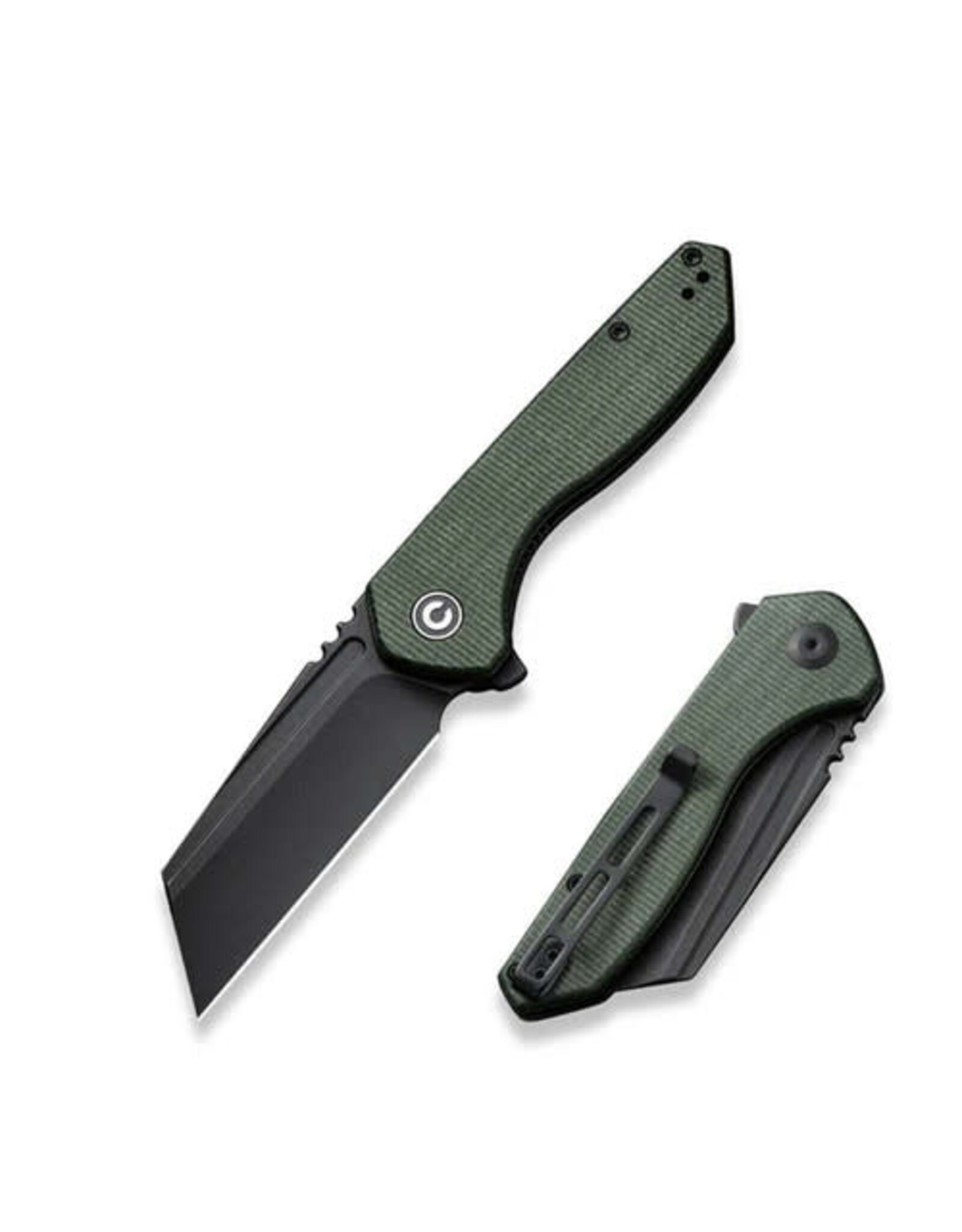 Civivi CIVIVI ExOne Black Stonewashed Nitro-V Micarta Green (C23036-3)