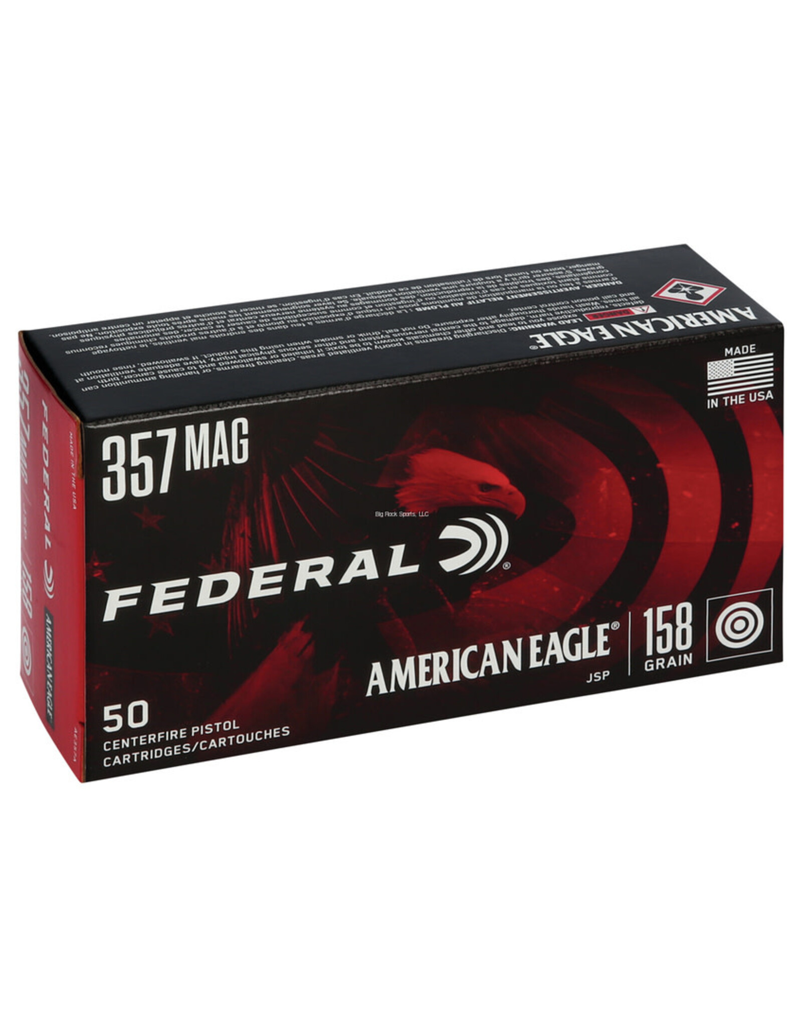 Federal Federal AE357A American Eagle Pistol Ammo 357 Mag 158Gr 50Rnd JSP