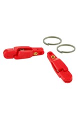 Off Shore Off Shore OR16 Pro Snap Weight Clip W/Split Ring Red 2 Pk