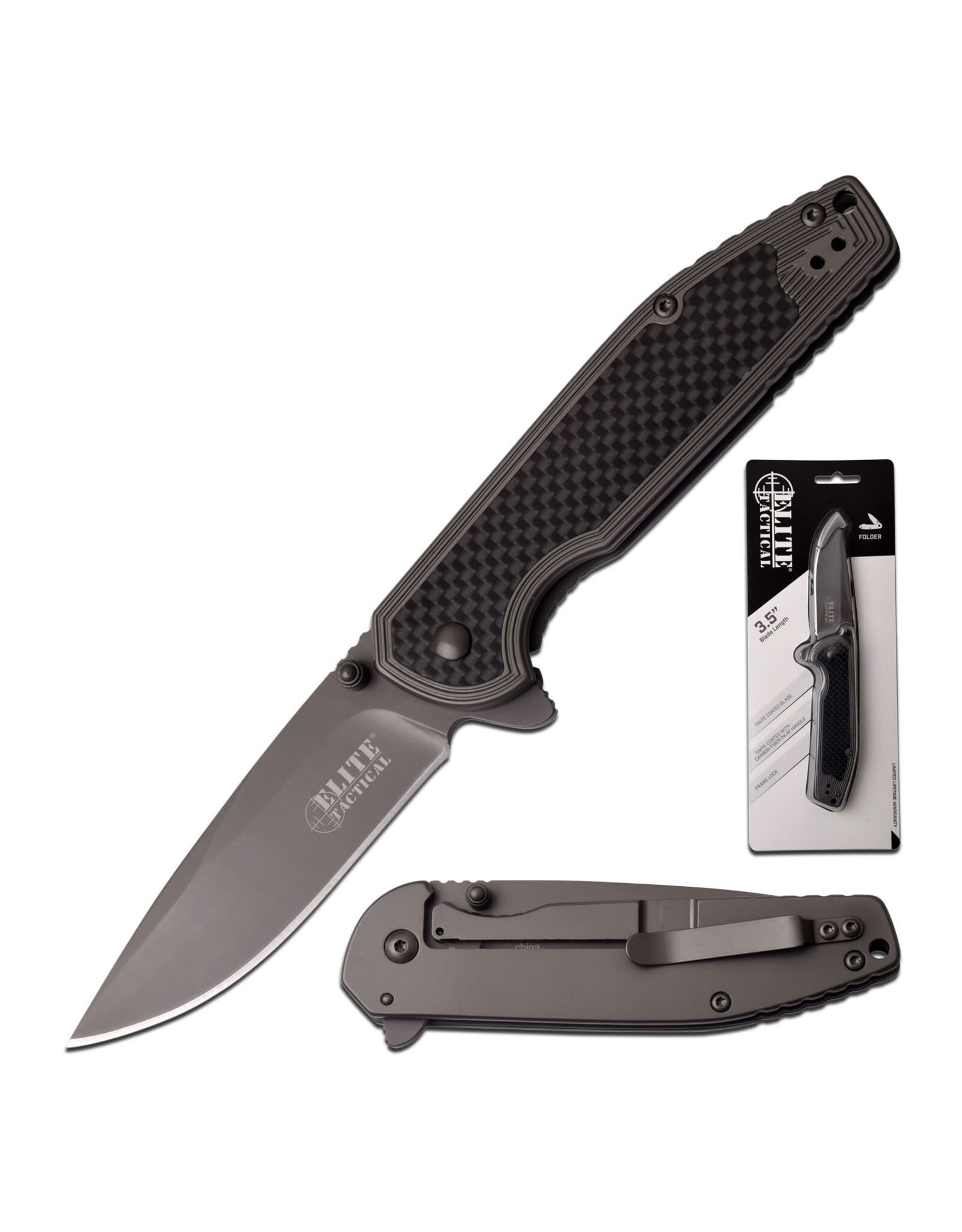 Elite Tactical - Folding Knife (Clamshell)