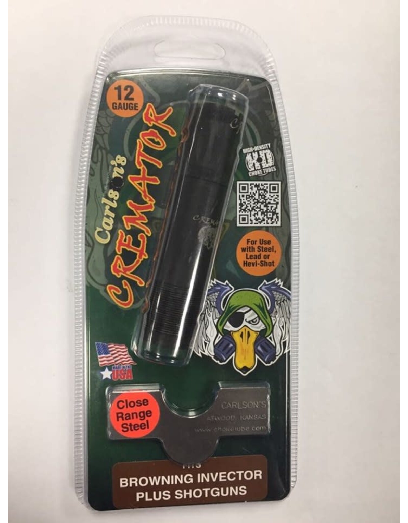 Carlson's Choke Tubes Browning Invector Plus 12GA Close Range Steel Carlson's Cremator Choke Tube