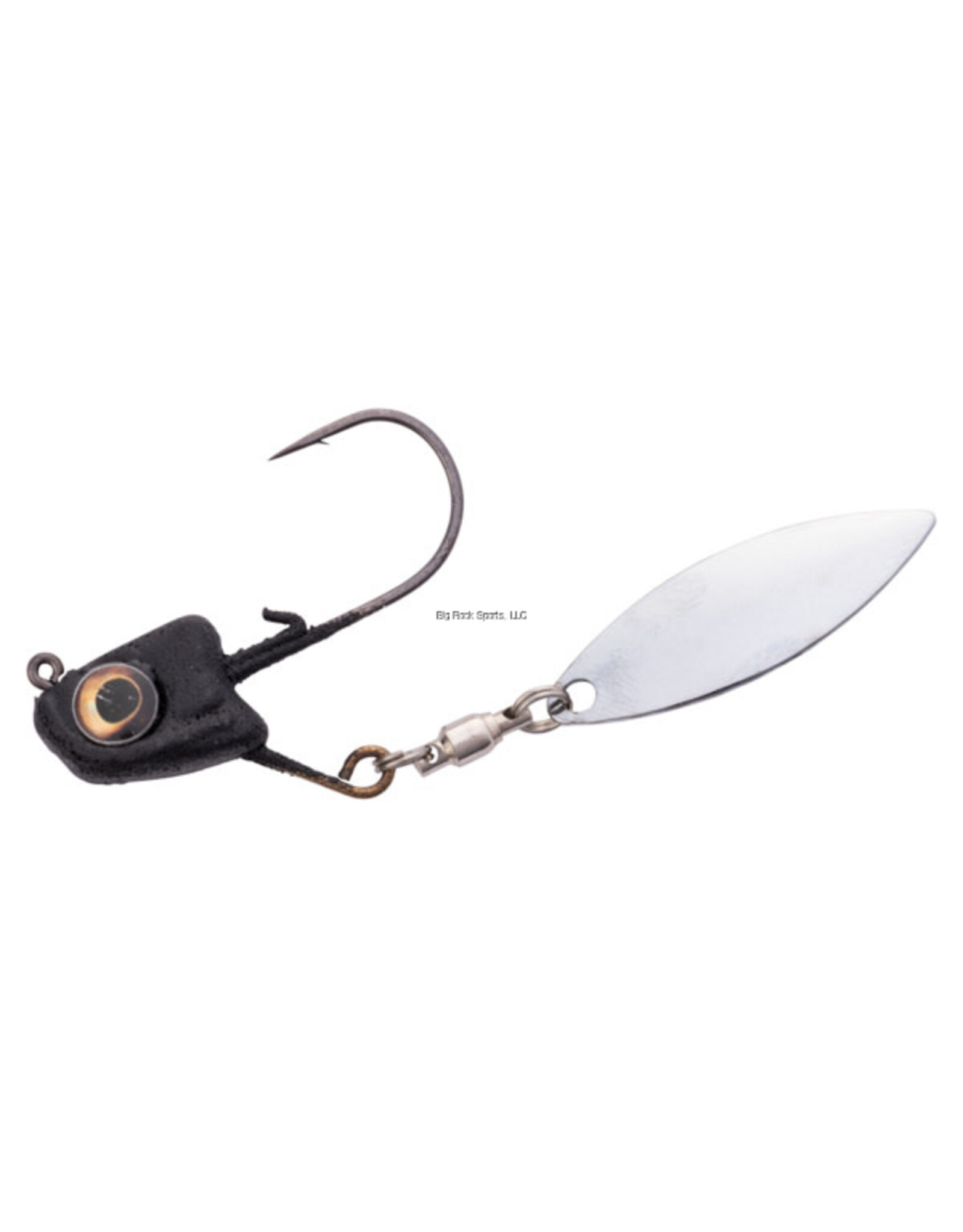 Great Lakes Finesse GLFSU38-14 Sneaky Underspin Jig 3/8oz Matte Black Silver Blade