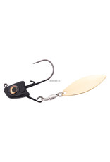 Great Lakes Finesse Great Lakes Finesse GLFSU38-14GLD Sneaky Underspin Jig 3/8oz Matte Black Gold Blade