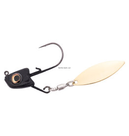 Great Lakes Finesse Great Lakes Finesse GLFSU38-14GLD Sneaky Underspin Jig 3/8oz Matte Black Gold Blade