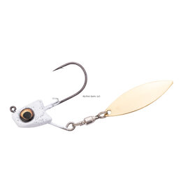 Great Lakes Finesse Great Lakes Finesse GLFSU38-23GLD Sneaky Underspin Jig 3/8oz White Shad Gold Blade