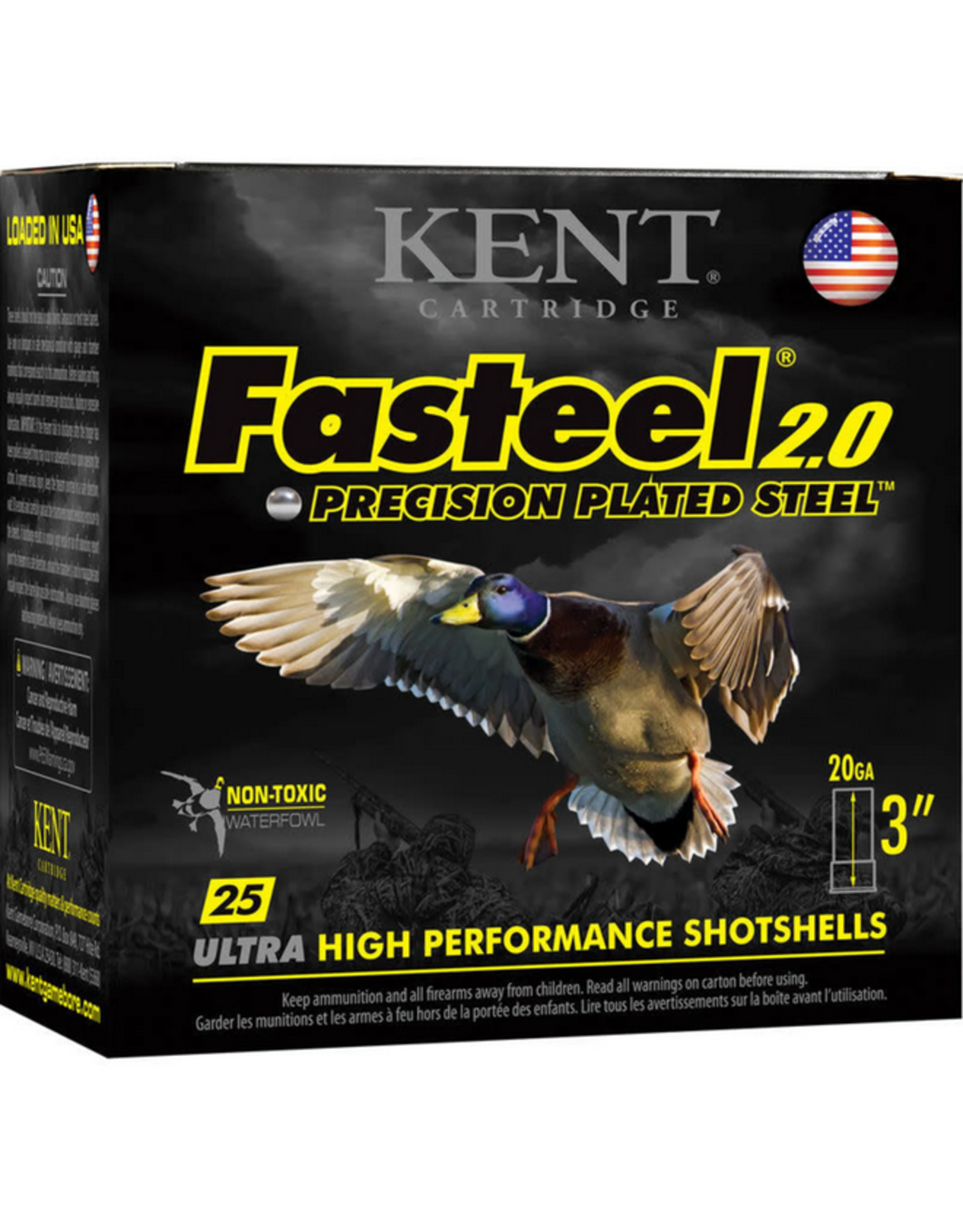 Kent Cartridge Kent Fasteel 2.0 20GA #2 (3") 7/8 25ct